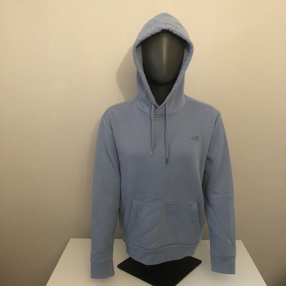 Hollister Women's Drawstring Hoodie w/Kangaroo Pocket - XS - Light Blue - SOFT